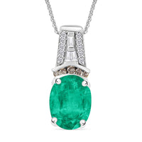 Luxoro AAA Turkizite, Natural Champagne and White Diamond Pendant Necklace in 14K White Gold 20 Inches 2.10 ctw
