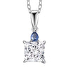 Lab Grown Diamond & Ceylon Blue Sapphire