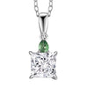 Lab Grown Diamond & Tsavorite Garnet