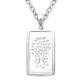 Tree of Life Bar Pendant Necklace in 10K White Gold 2.10 Grams 20 Inches - Sticky add to cart bar
