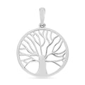Tree of Life Round Pendant Necklace in 10K White Gold 2.60 Grams 20 Inches - Sticky add to cart bar