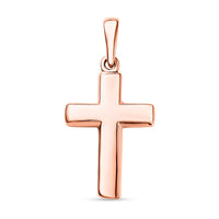 Cross Pendant Necklace in Rhodium Over Sterling Silver 1.50 Grams 20 Inches