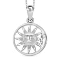 Sun Pendant Necklace in 10K White Gold 1.60 Grams 20 Inches - Sticky add to cart bar