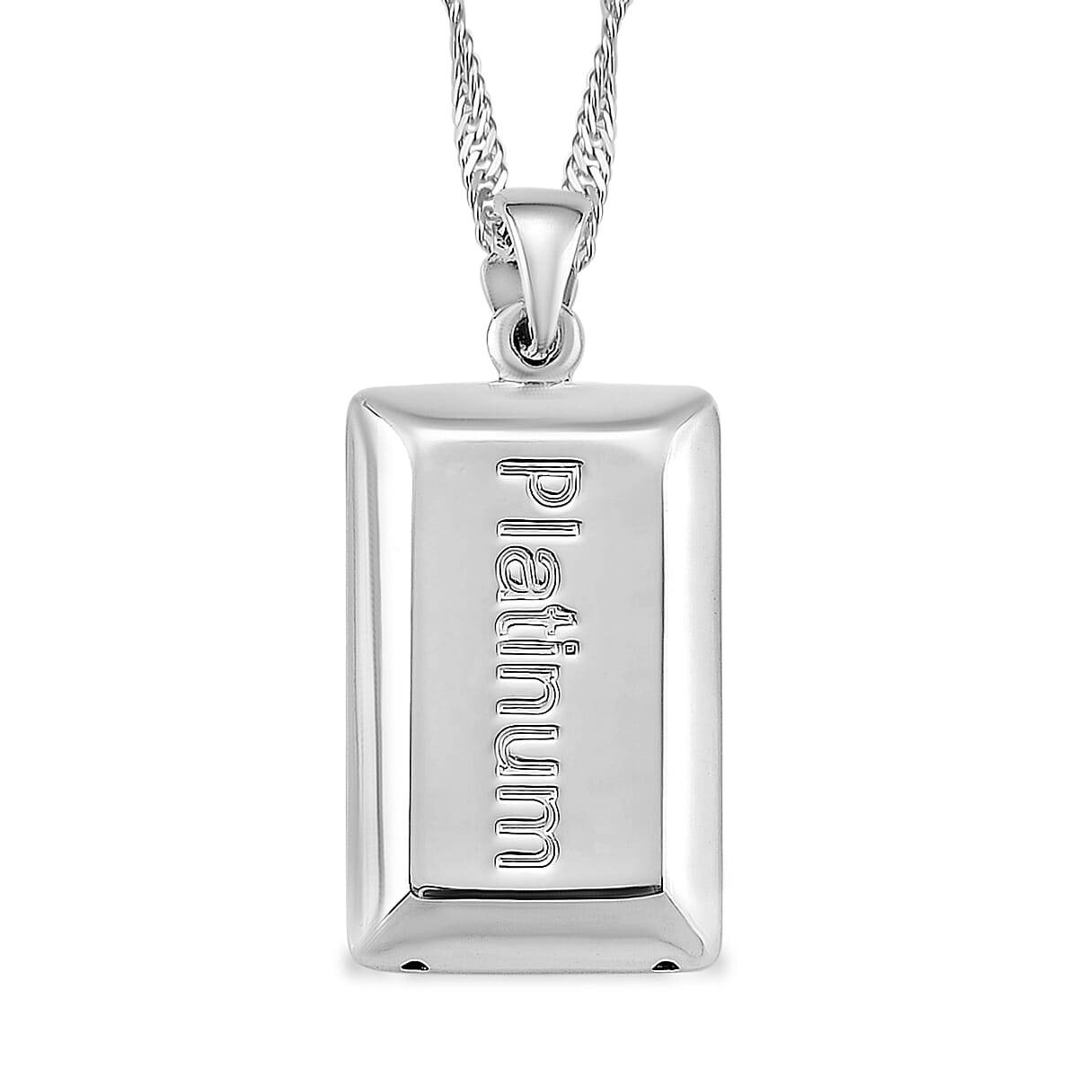 Bar Pendant Necklace in 950 Platinum 6.80 Grams 18 Inches