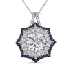 Moissanite & Ceylon Blue Sapphire
