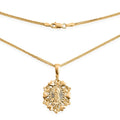 Golden Our Lady of Guadalupe Pendant Necklace in 10K Yellow Gold 4.13 Grams 20 Inches - Sticky add to cart bar