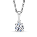 Luxuriant Lab Grown Diamond E-F VS Solitaire Pendant Necklace in 10K White Gold 20 Inches 0.50 ctw - Sticky add to cart bar