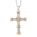Karis Simulated Diamond Pendant Necklace in 18K YG Plated and Platinum Bond 20-22 Inches - Sticky add to cart bar