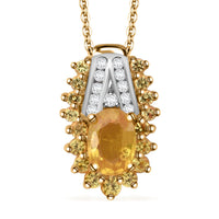 TLV Tanzanite, Multi Gemstone Pendant Necklace (20 Inches) in Rhodium Over Sterling Silver 1.40 ctw