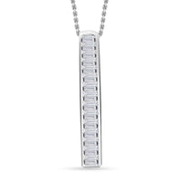 Luxuriant Lab Grown Diamond G SI 0.70 ctw Pendant Necklace in Sterling Silver 18-19 Inches