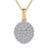 Luxuriant Lab Grown Diamond (G-H, SI) Pendant Necklace (20 Inches) in Vermeil YG Over Sterling Silver 1.00 ctw
