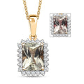 Certified & Appraised Luxoro AAA Turkizite and G-H I2 Diamond 3.15 ctw Pendant Necklace in 14K Yellow Gold 20 Inches (Del. in 10-15 Days) - Sticky add to cart bar