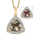 Certified & Appraised Luxoro AAA Turkizite and G-H I2 Diamond 4.21 ctw Pendant Necklace in 14K Yellow Gold 20 Inches (Del. in 10-15 Days) - Sticky add to cart bar