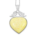 Red Aventurine and Multi Gemstone 35.50 ctw Heart Pendant Necklace in Silvertone 20 Inches - Sticky add to cart bar