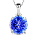 Tanzanite Solitaire Pendant Necklace 20 Inches in Platinum Over Sterling Silver 1.45 ctw - Sticky add to cart bar