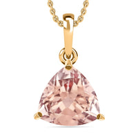 Premium Marropino Morganite Solitaire Pendant Necklace 20 Inches in Platinum Over Sterling Silver 1.30 ctw
