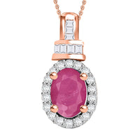 Tanzanite and Diamond 1.00 ctw Pendant Necklace 20 Inches in Rhodium Over Sterling Silver