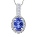 Mangoro Aquamarine and Diamond 1.59 ctw Pendant Necklace 20 Inches in Rhodium Over Sterling Silver - Sticky add to cart bar