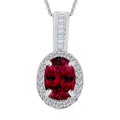Mangoro Aquamarine and Diamond 1.59 ctw Pendant Necklace 20 Inches in Rhodium Over Sterling Silver - Sticky add to cart bar