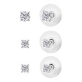 Set of 3 Moissanite 2.90 ctw Solitaire Stud Earrings - Sticky add to cart bar