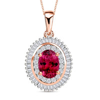 Rhapsody AAAA Mozambique Ruby and E-F VS2 Diamond Pendant Necklace 20 Inches in 950 Platinum 1.08 ctw