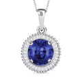 Rhapsody AAAA Ceylon Blue Sapphire and E-F VS2 Diamond Pendant Necklace 20 Inches in 950 Platinum 1.76 ctw - Sticky add to cart bar