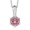 Luxuriant Lab Grown Pink Diamond, Lab Grown Diamond Celestial Pendant Necklace in 18K Vermeil RG Over Sterling Silver 0.55 ctw (VS) - Sticky add to cart bar