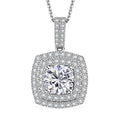 D'Joy Moissanite 2.50 ctw Pendant Necklace 20 inches in Rhodium Over Sterling Silver - Sticky add to cart bar