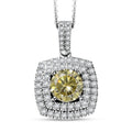 D'Joy Moissanite 2.50 ctw Pendant Necklace 20 inches in Rhodium Over Sterling Silver - Sticky add to cart bar