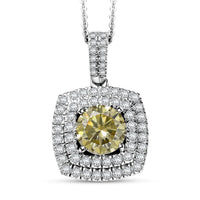 D'Joy Moissanite 2.50 ctw Pendant Necklace 20 inches in Rhodium Over Sterling Silver