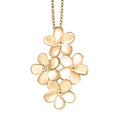 Luxoro Bouquet of Flowers Pendant Necklace in 10K Yellow Gold 3.90 Grams 20 Inches - Sticky add to cart bar
