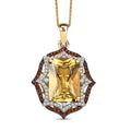 D'Joy Yellow Labradorite and Multi Gemstone 7.50 ctw Solar Flare Pendant Necklace in 18K Vermeil Yellow Gold Over Sterling Silver 20 Inches - Sticky add to cart bar