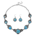 Imperial Jasper Necklace (17-20 Inches) and Earrings in Silvertone 160.00 ctw - Sticky add to cart bar