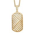 Linear Geometry Pendant Necklace in 10K Yellow Gold 2.85 Grams 20 Inches - Sticky add to cart bar