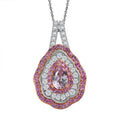 D'Joy Narsipatnam Pink Spinel and Multi Gemstone 1.30 ctw Rose Aegis Pendant Necklace in 18K Vermeil RG & Rhodium Over Sterling Silver 20 Inches - Sticky add to cart bar