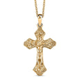 EverTrue Bronzella Collection Jesus Cross Pendant in 18K YG Plated Bronze with ION Plated YG Stainless Steel Necklace (20 Inches) - Sticky add to cart bar