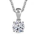Luxuriant Lab Grown Diamond G-H, SI 0.50 ctw Solitaire Pendant in Platinum Over Sterling Silver (Del. in 12-15 Days) - Sticky add to cart bar