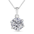 D'Joy Moissanite 3.50 ctw Crown Pendant Necklace in Rhodium Over Sterling Silver 20 Inches - Sticky add to cart bar