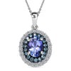 Tanzanite & Lab Grown Blue Diamond