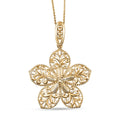 D'Joy Floral Pendant Necklace in 18K Vermeil Yellow Gold Over Sterling Silver 20 Inches 8.20 Grams - Sticky add to cart bar