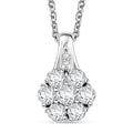 D'Joy Moissanite 1.35 ctw Pendant Necklace in Rhodium Over Sterling Silver 20 Inches - Sticky add to cart bar