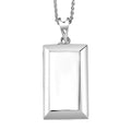 Bar Pendant Necklace 20 Inches in Rhodium Over Sterling Silver 4.84 Grams - Sticky add to cart bar