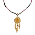 D'Joy AAA Brazilian Citrine, Multi-Tourmaline Pendant with Beaded Necklace (18 Inches) in 18K Vermeil YG Over Sterling Silver 43.20 ctw - Sticky add to cart bar