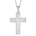 950 Platinum Sacred Mirage of Faith Cross Pendant Necklace 18 Inches 3.15 Grams - Sticky add to cart bar