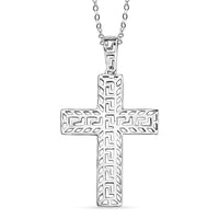 950 Platinum Sacred Mirage of Faith Cross Pendant Necklace 18 Inches 3.15 Grams