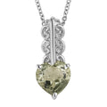 EverTrue Montezuma Prasiolite Pendant Necklace (20 Inches) in Stainless Steel 3.60 ctw - Sticky add to cart bar