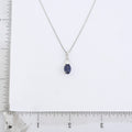 D'Joy Catalina Iolite and Moissanite 1.25 ctw Timeless Grace Pendant Necklace in Rhodium Over Sterling Silver 20 Inches - Sticky add to cart bar