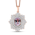 D'Joy Premium Martha Rocha Kunzite and Multi Gemstone 3.80 ctw Celestial Bloom Pendant Necklace in 18K Vermeil Rose Gold Over Sterling Silver 20 Inches - Sticky add to cart bar