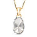 D'Joy Lab Grown Polki Diamond 0.50 ctw Timeless Solitaire Pendant Necklace in Rhodium Over Sterling Silver 20 Inches - Sticky add to cart bar