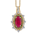 D’Joy Niassa Ruby (FF), Multi Gemstone Pendant Necklace (20 Inches) in 18K Vermeil YG Over Sterling Silver 6.50 ctw - Sticky add to cart bar